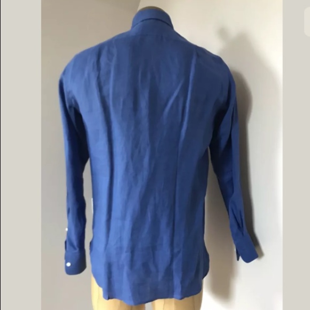Marrin For Chantal Blue Button Up Linen Top Sz M/L - Picture 3 of 5